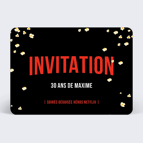 Invitation anniversaire Héros de Séries