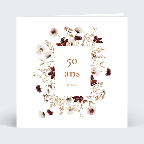 Invitation anniversaire Jardin Sauvage