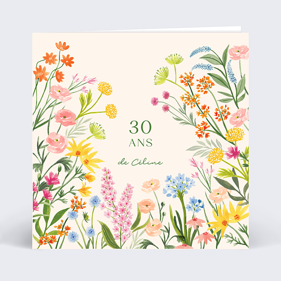 Invitation Anniversaire Adulte Jardin