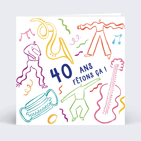 Invitation anniversaire Jazz