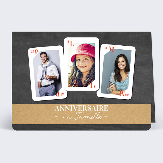 Invitation Anniversaire Adulte Jeu Des 7 Familles 