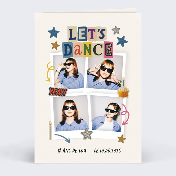 Invitation anniversaire Journal déchiré