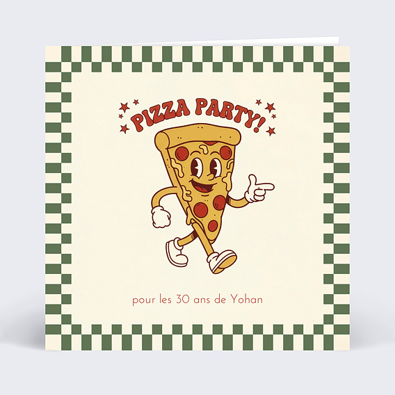 Invitation anniversaire Maestro pizza