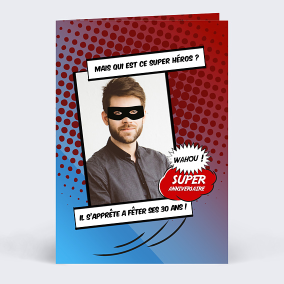 Invitation Anniversaire Adulte Marvel Boy