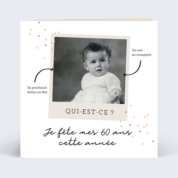 Invitation Anniversaire Adulte Même caractère