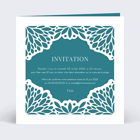 Carton Invitation Anniversaire 60 Ans Homme