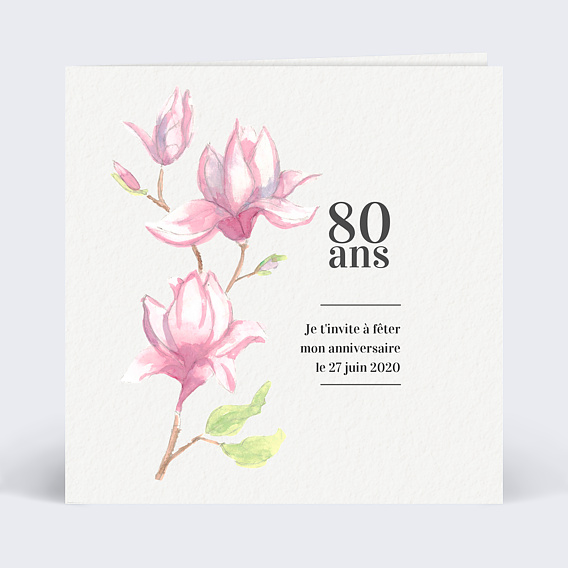 Invitation Anniversaire Adulte Orchidée