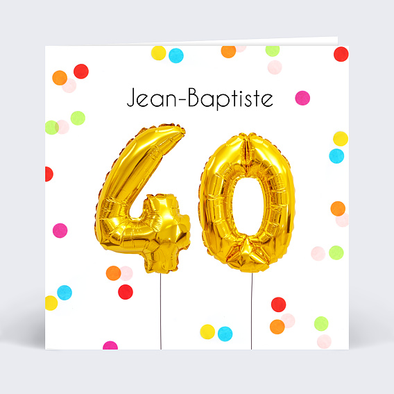 Invitation anniversaire Party 40