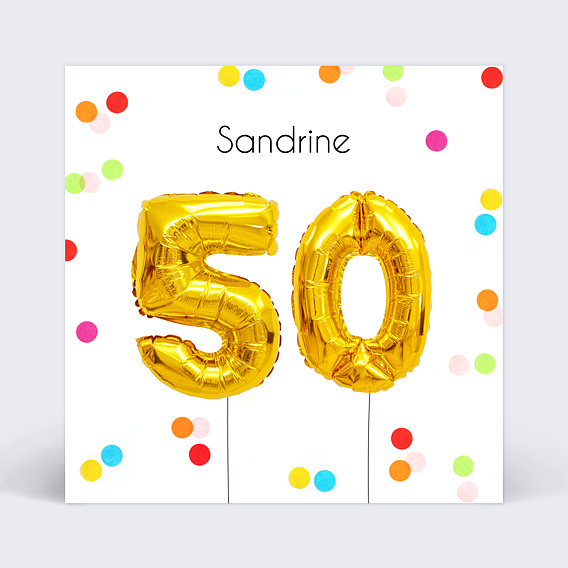 Invitation anniversaire Party 50