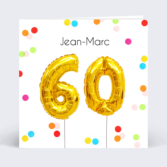 Invitation anniversaire Party 60
