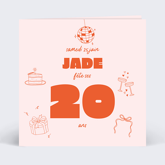 Invitation anniversaire Pêle-mêle de fête