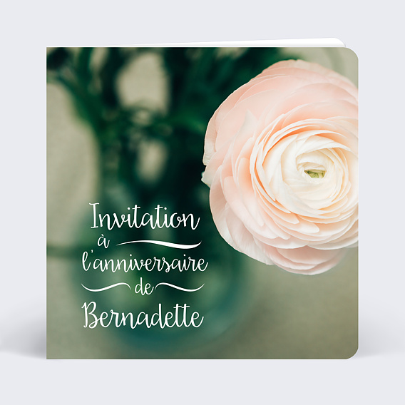 Invitation Anniversaire Adulte Pétales