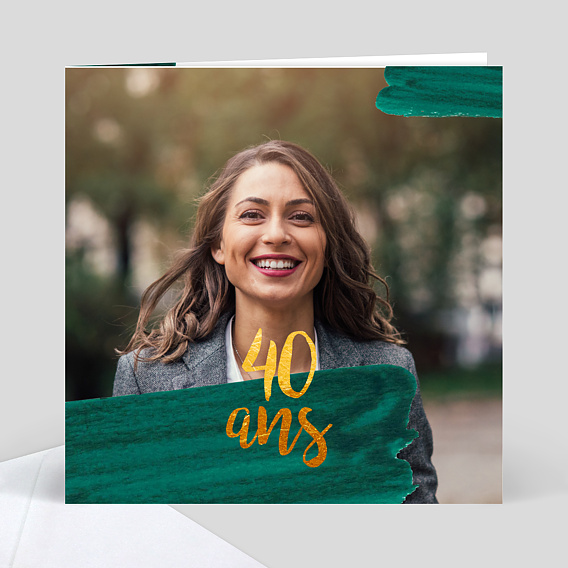 Invitation Anniversaire Adulte Pinceau 40 Ans