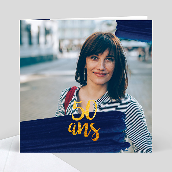 Invitation Anniversaire Adulte Pinceau 50 Ans