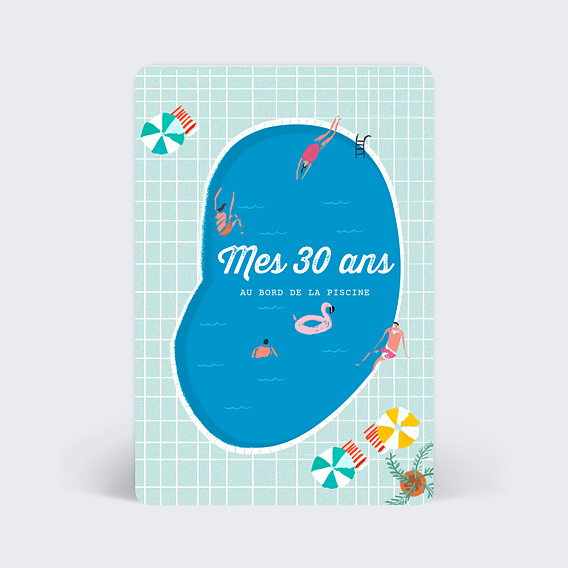 Carte Invitation Anniversaire Piscine