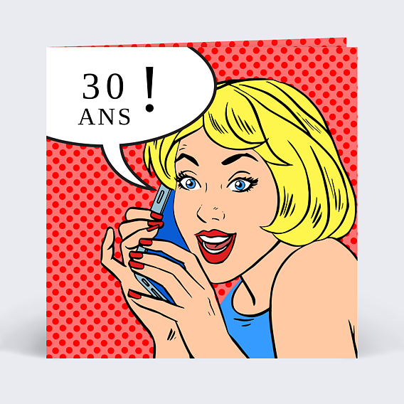 Invitation Anniversaire Adulte Pop Art Moderne