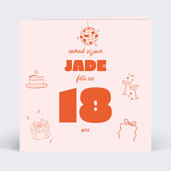 Invitation anniversaire Pêle-mêle de fête