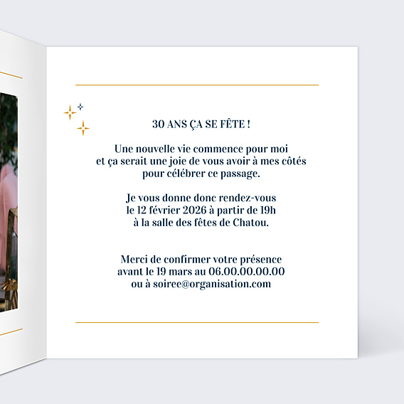 Invitation Anniversaire Adulte 2 en 1