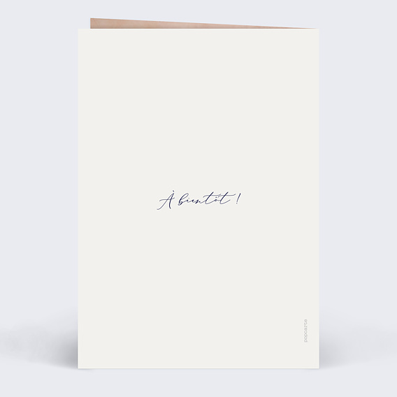 Invitation anniversaire Gravure cocktail Verso