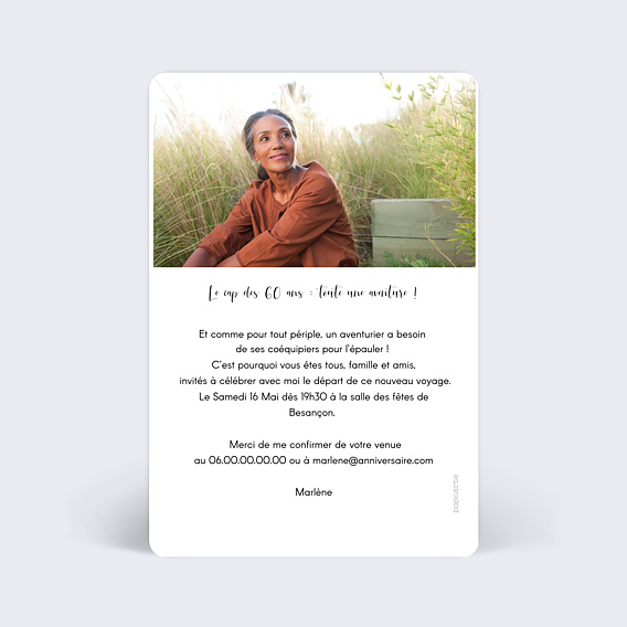 Invitation anniversaire Anniversaire Tempo Verso