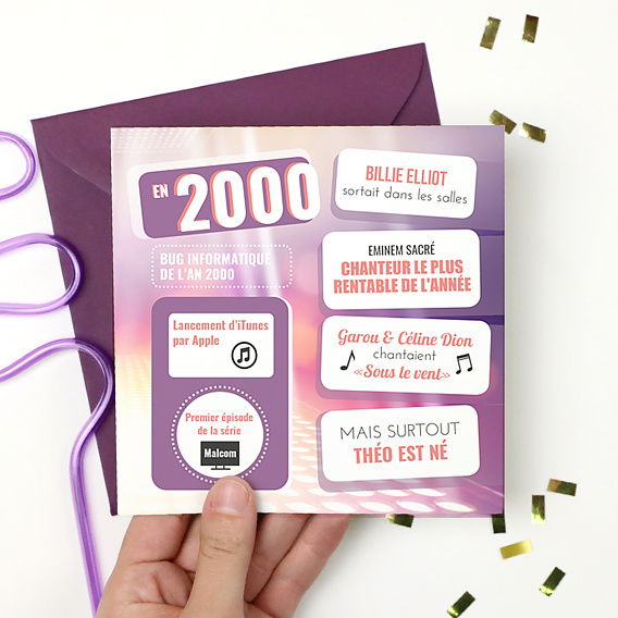 Invitation anniversaire Années 2000 Après 1