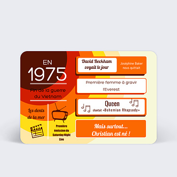 Invitation Anniversaire Adulte Années 70