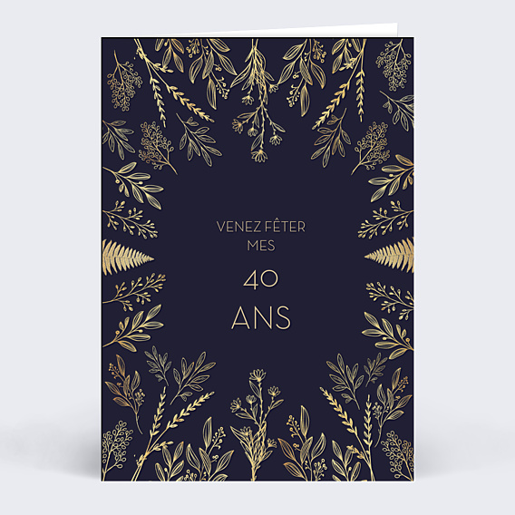 Invitation anniversaire Élégance Ocre