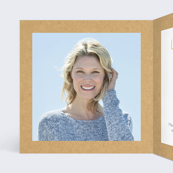 Invitation anniversaire Fanions Bucoliques Kraft Intérieur Gauche