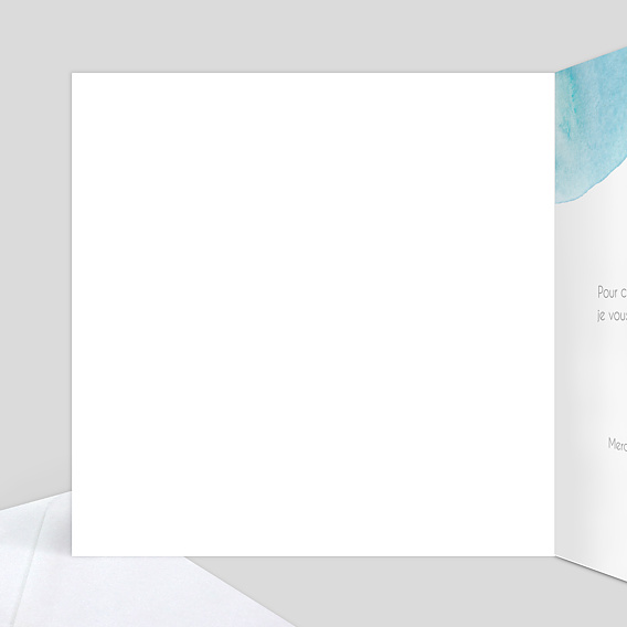 Invitation anniversaire Goutte d'Eau Intérieur Gauche