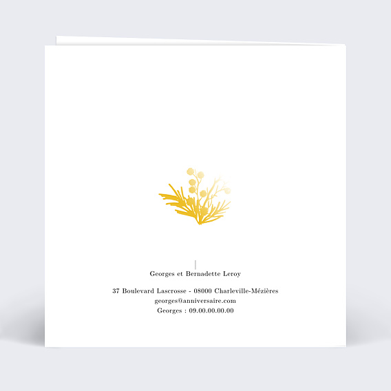 Invitation Anniversaire Adulte Dorure Couronnée