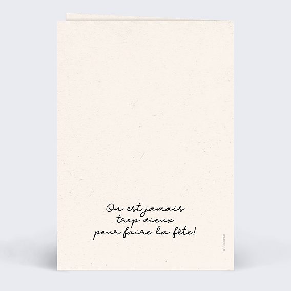 Invitation anniversaire Instants Gravés Verso