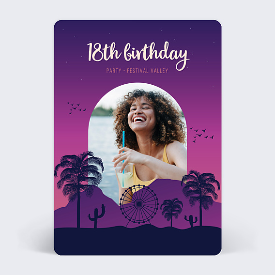Invitation Anniversaire Adulte Festival