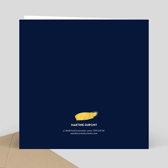 Invitation anniversaire Citation Anniversaire  Verso