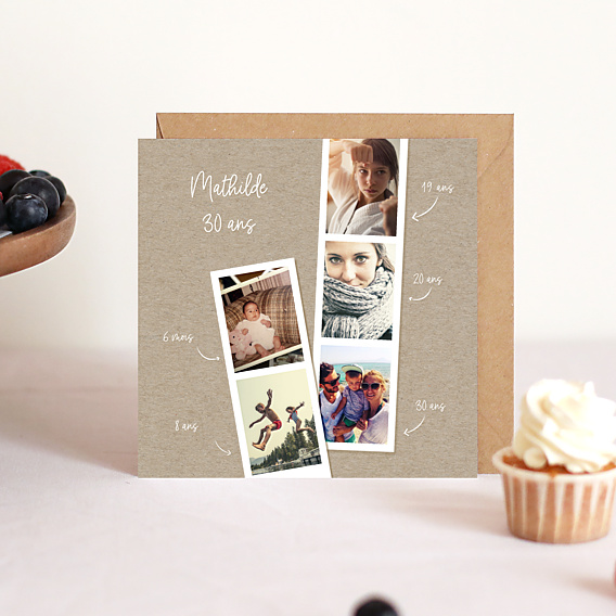 Invitation Anniversaire Adulte Timeline Photomaton