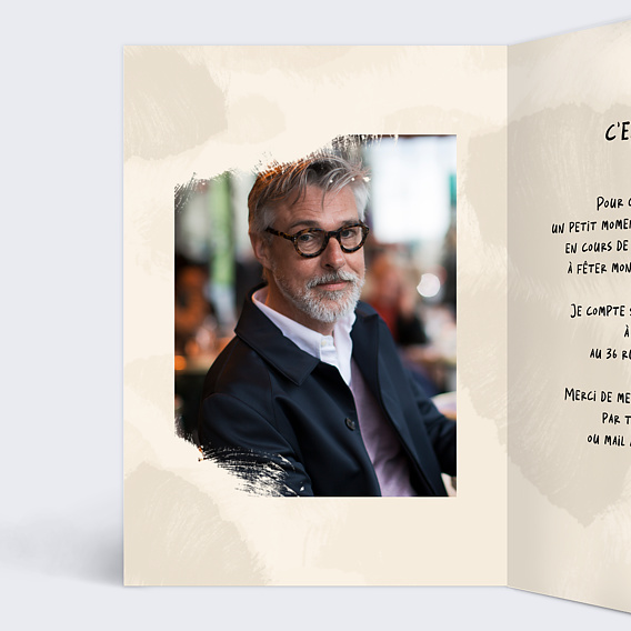 Invitation anniversaire Au Cabaret Intérieur Gauche