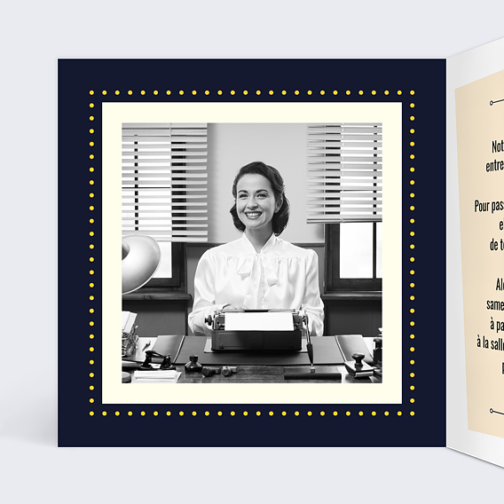 Invitation anniversaire Années 60 Intérieur Gauche