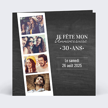 Invitation Anniversaire Adulte Photomaton Ardoise