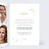 Invitation anniversaire Cadre Végétal Ocre Intérieur Droit