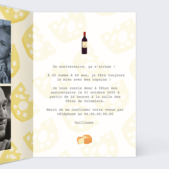 Invitation anniversaire Bien Vieillir Intérieur Droit