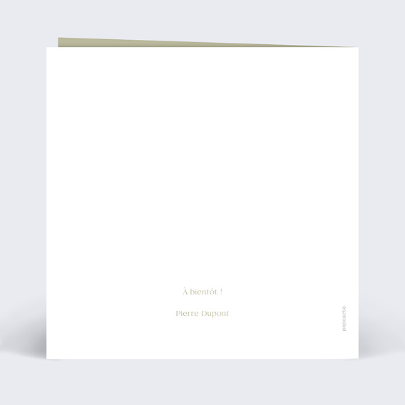 Invitation anniversaire Etiquette Carré Verso