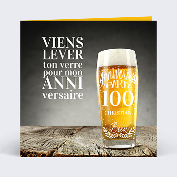Invitation Anniversaire Adulte Cheers
