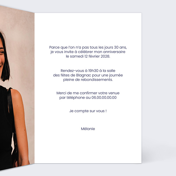 Invitation Anniversaire Adulte Gravure cocktail