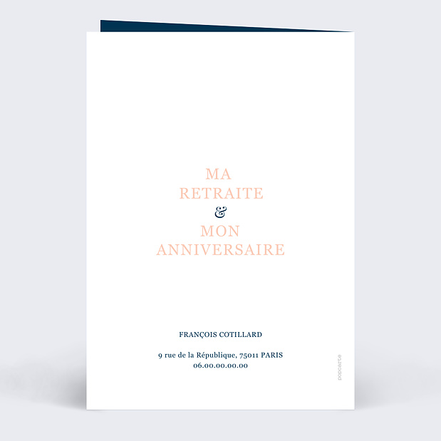 Invitation Anniversaire Collection Caractère Verso