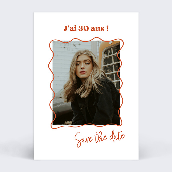 Invitation anniversaire Wavy