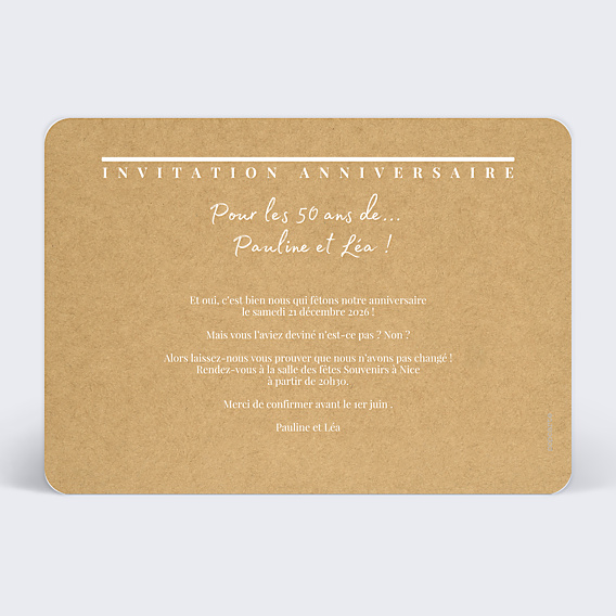 Invitation Anniversaire Adulte Qui est-ce ? Multianniversaire