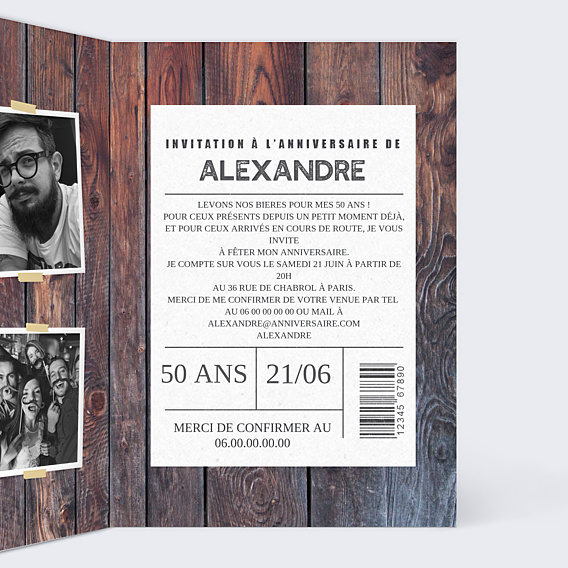 Invitation Anniversaire Adulte Jolies Bulles