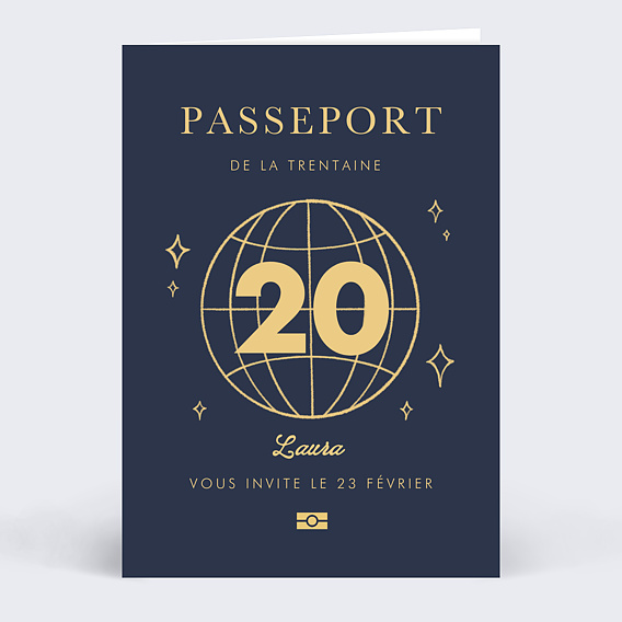 Invitation Anniversaire Adulte Passeport