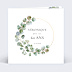 Invitation Anniversaire Adulte Couronne Eucalyptus Graines à planter