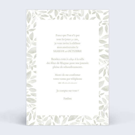 Invitation Anniversaire Adulte Jolis brins