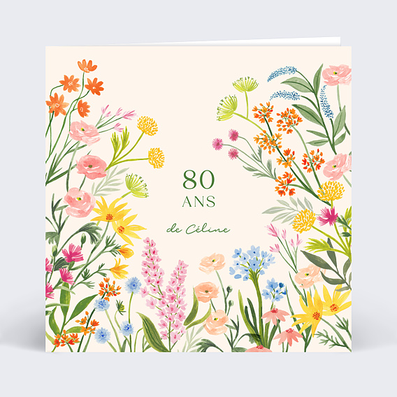 Invitation anniversaire Jardin